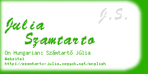 julia szamtarto business card